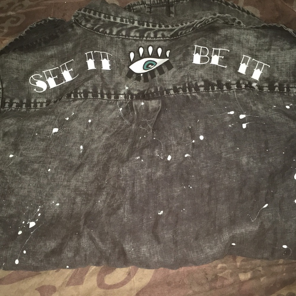 Grey Barry's boyfriend shirt